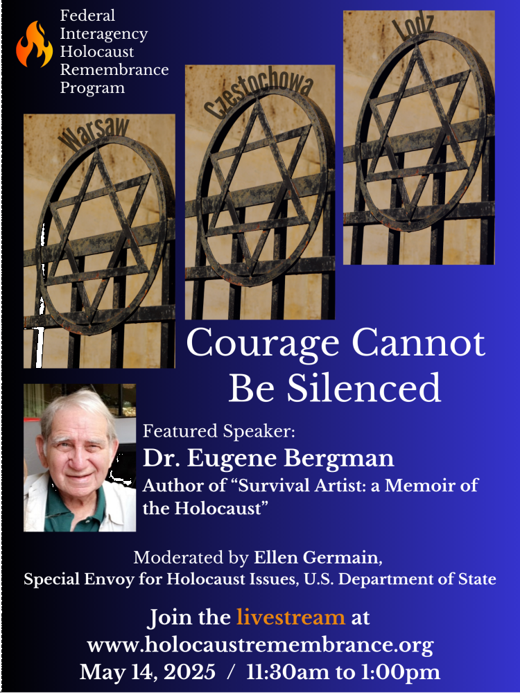 Holocaust Remembrance Program poster - 2025